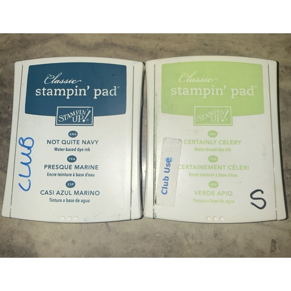 Stampin Up Ink Pad Lot Of 2. Not Quite Navy , Certainly Celery